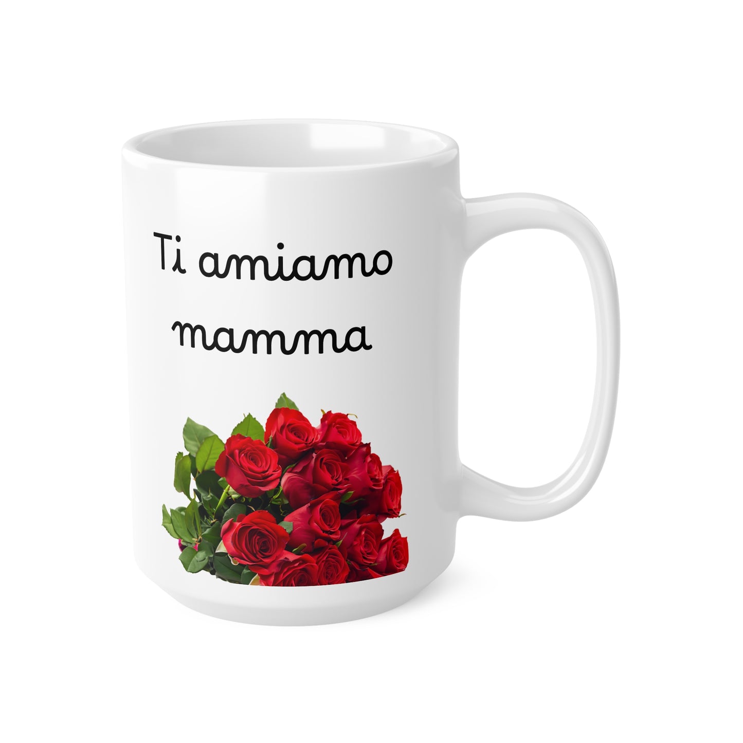 Ceramic Coffee Mug love for mother in Italian, (11oz, 15oz)